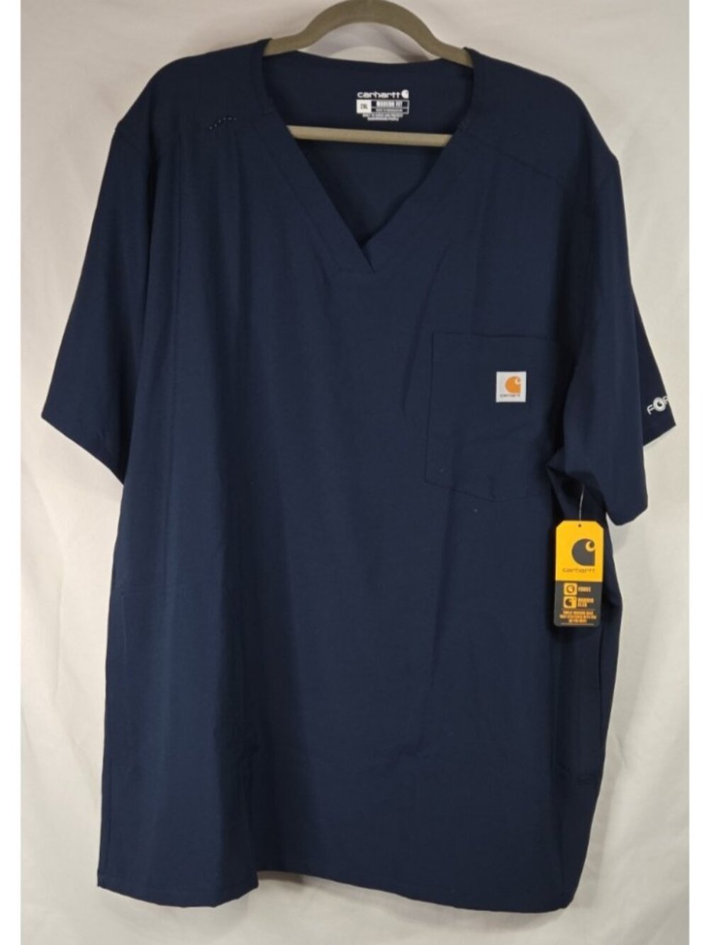 Men's Carhartt Modern Fit XXL Navy Scrub Top
